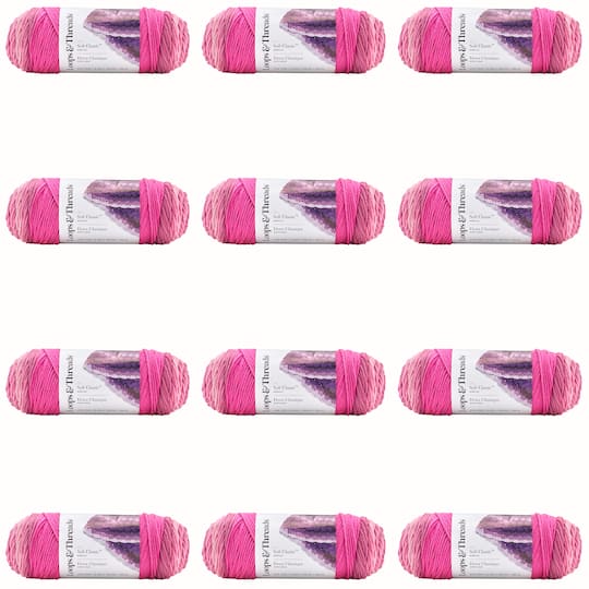 12 Pack: Soft Classic™ Ombre Yarn by Loops & Threads
